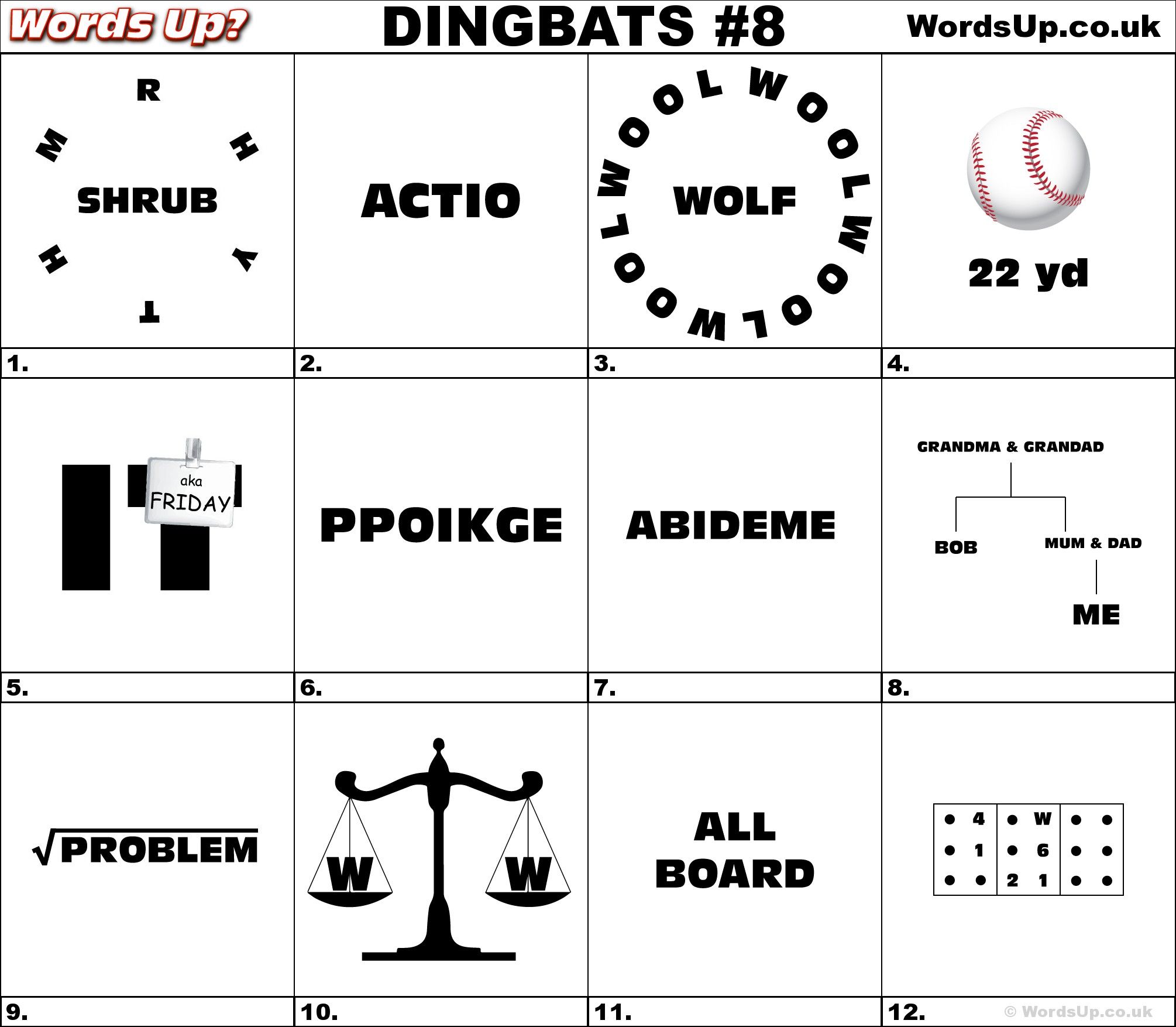 dingbats board game